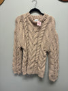 Chunky Cable Knit Sweater- S/M